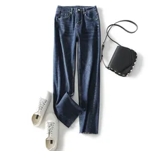 Топ дизайн! Новое поступление, зимние офисные женские джинсовые брюки, женские брюки,, PYF19727NOV5