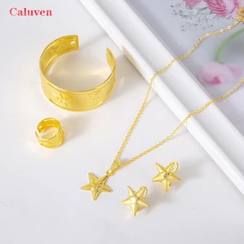 

Dubai Jewelry sets for Baby Girls Gold Color Star Jewelry Earrings Sets Arab African Bridal Jewelry