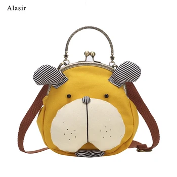

Alasir Ins Bags Girl Cute Dog Mini Shoulder Bags Women Canvas Crossbody Bags Lovely Children Handbags
