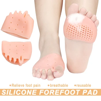 

Wholesale 1 Pair Silicone Forefoot Pad Foot Reusable Pain Relief Breathable for Women Men G66