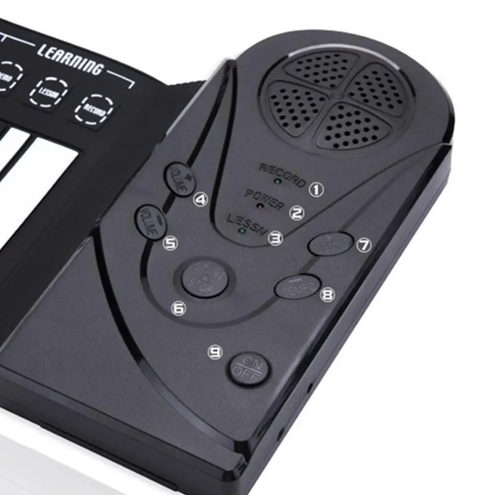 Portable 49 Keys Digital Keyboard Hand Roll Piano Silicone Electric Children's Beginner Electronic Piano