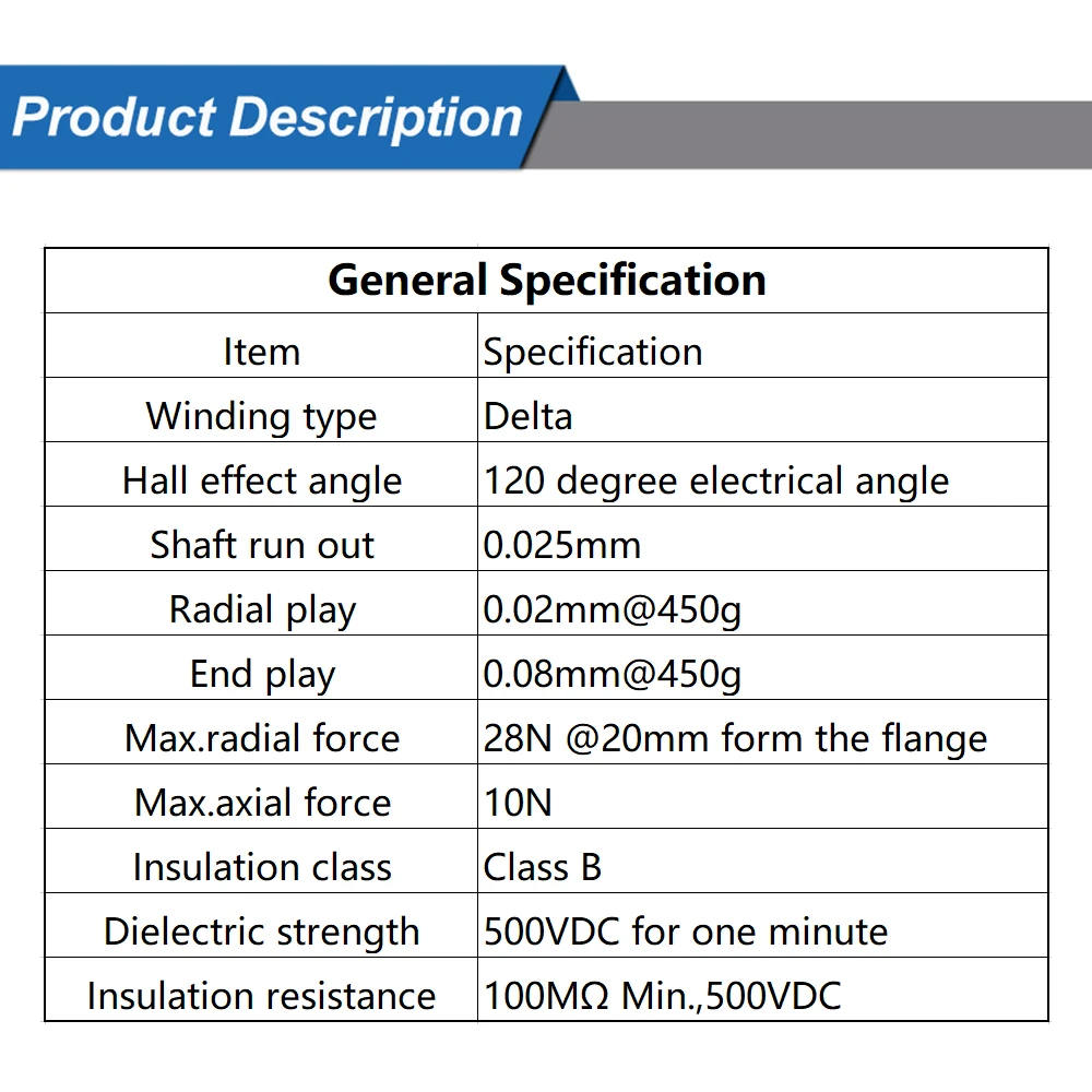 design DIY, 42BLS02, 4000rpm, 42*42*61mm, 24V, 52.5W,