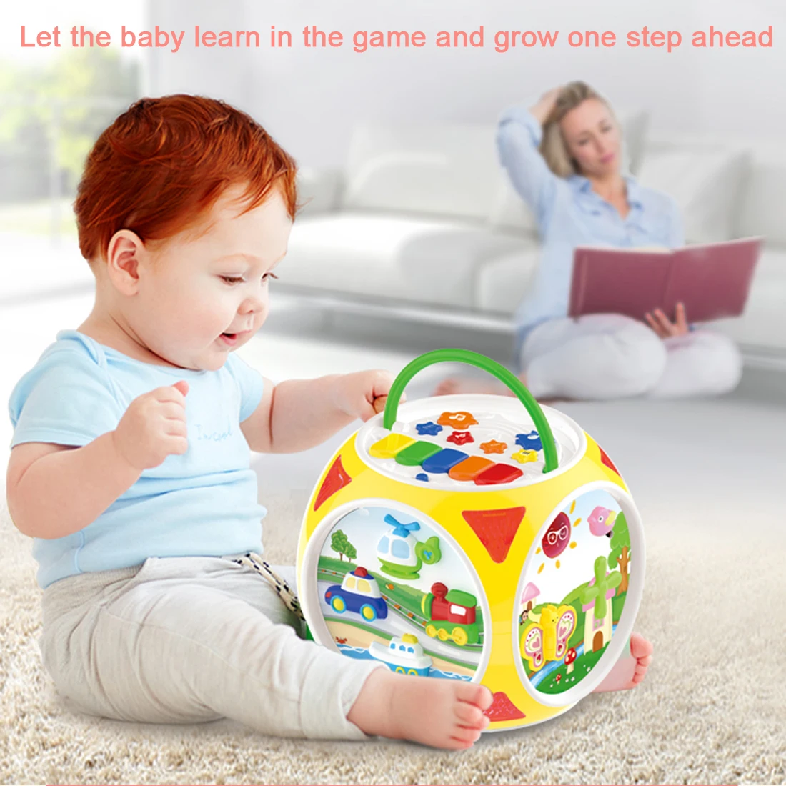 Surwish Wisdom Kingdom Toy Детский многофункциональный игровой стол Шестигранная развивающая игрушка для детей рождественские подарки-красный