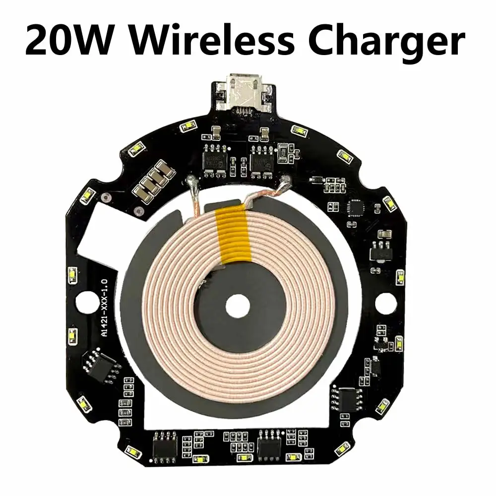 samsung wireless charger trio 20W Qi Wireless Charger diy Wireless charger pcb for Samsung Galaxy S9 S8 S7 Note8 Wireless Charger PCBA for iPhone 8 Plus xs wireless phone charger