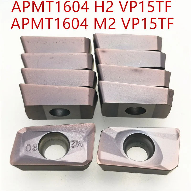 20 шт. APMT1604 H2/M2 VP15TF твердосплавный инструмент для обработки деталей вращения вставка APMT 1604 фрезерование APMT CVD+ PVD токарный станок фрезерный станок с ЧПУ инструмент фреза