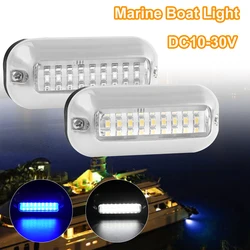 Lampe de travail étanche en acier inoxydable, 27led, lumière sous Marine pour Yacht, blanc, bleu, pour camping car, lampe d'avertissement de Navigation nocturne 