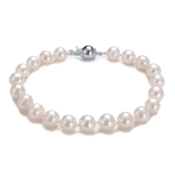 

Natural freshwater pearl bracelet white beaded fashion charm tennis bracelet kpop 2020 new luxury elegant gift wedding jewelry