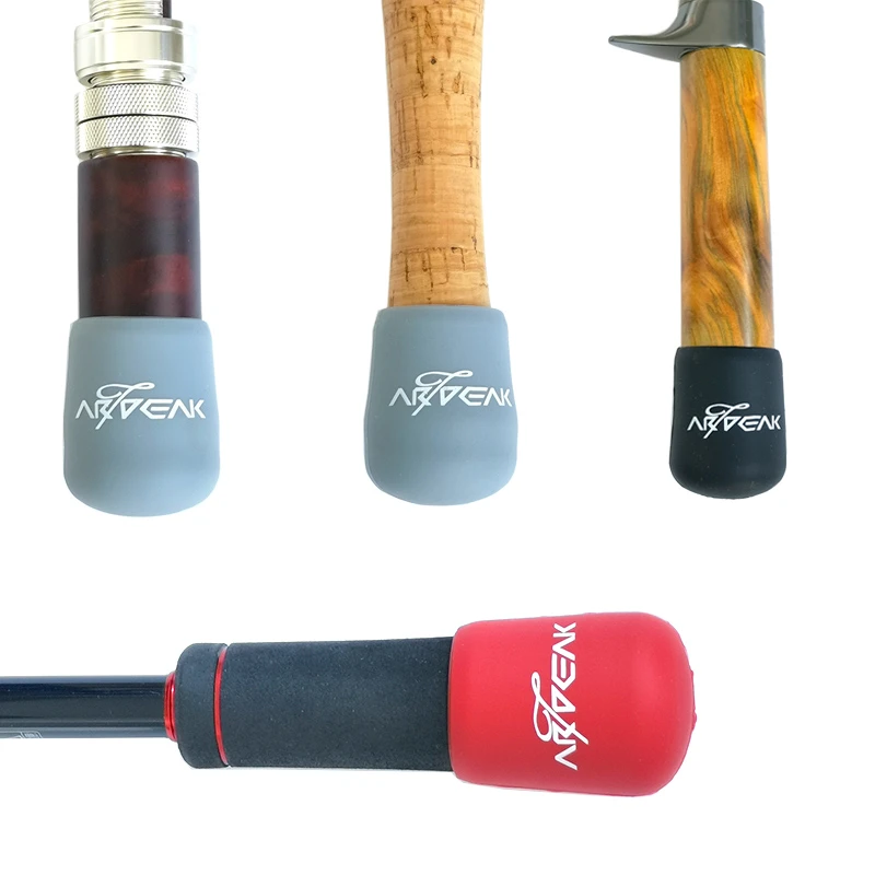 Outkit 1pcs Fishing Rod Handle Protective Case Silica Gel Lure Rod