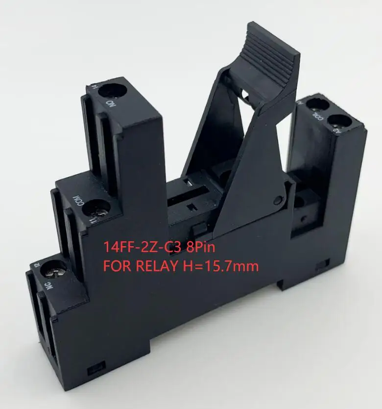 8Pin RELAY H 15.7mm Din-рейка защелкивающиеся релейные розетки 14FF-1Z/2Z-C3 для H = 15,7 мм 25,5 мм реле JQX HF HK 115F G2R G5R G5RL RTD 845HN - Цвет: 8Pin RELAY H 15.7mm