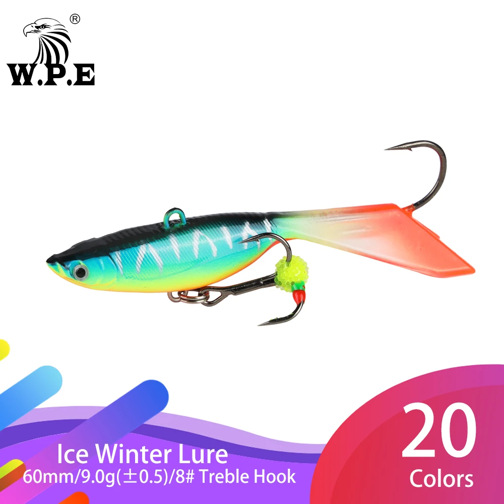 W.p.e Ice Fishing Lure 1pcs 60mm 9g 20colors Hard Lure For Winter