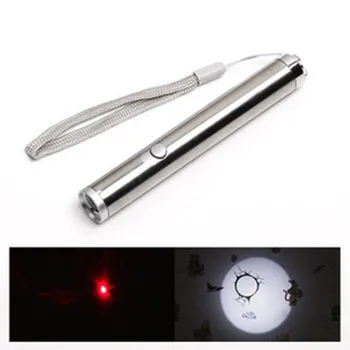 

Portable Multi Function Funny Cat Laser Pointer Red Laser And Moon Light Flashlight Pet Kitten Training Toy Light Pen Supplies