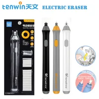 Tenwin Adjustable Electric Rubber Eraser With Rubber Refills Battery Power For Sketch Drawing Erasing School Stationery Supplies