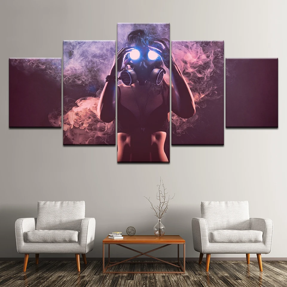 Картина на холсте Вредоносная история Митчем 5 шт. настенная живопись модульные