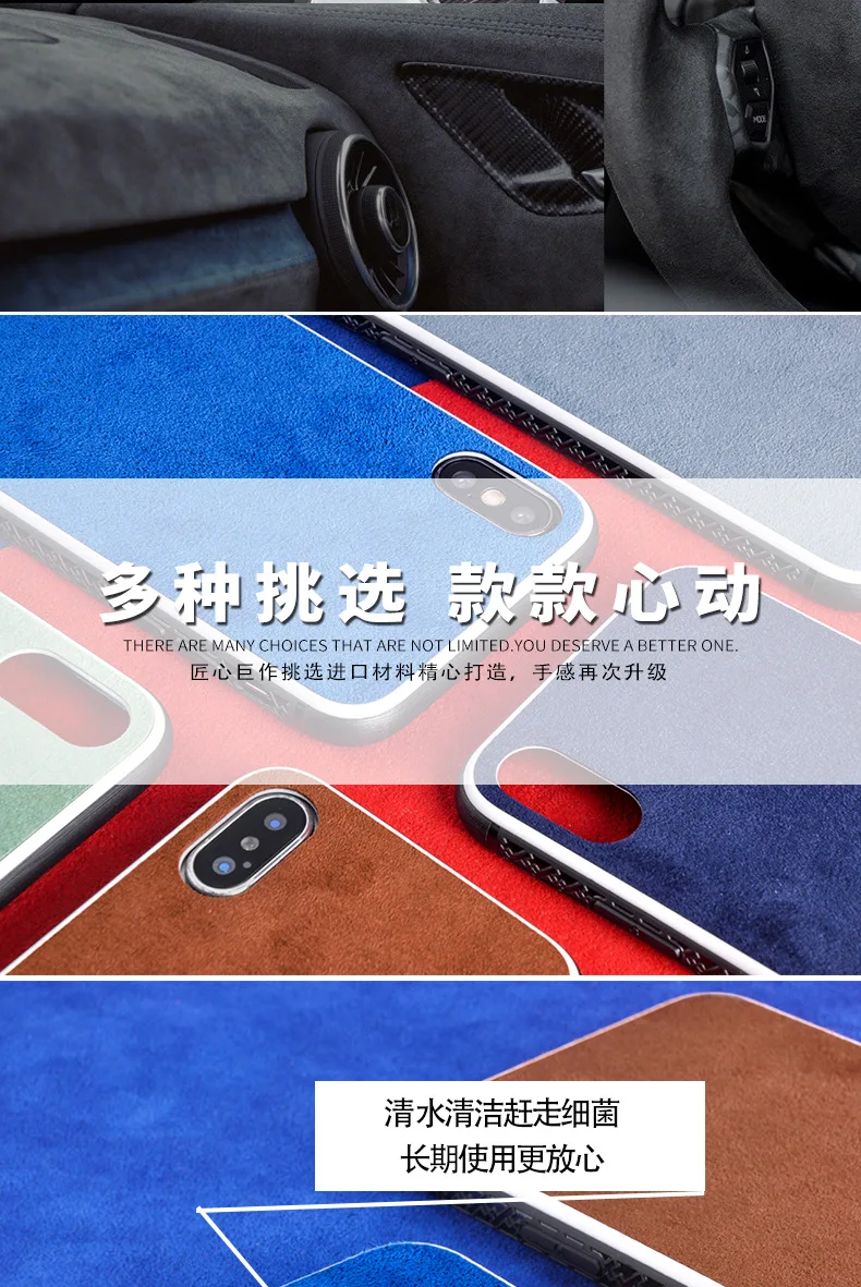 Итальянский тканевый чехол для iPhone X XS 11 Pro MAX, чехол для мобильного телефона с белой каймой, несколько цветов, флип-чехол с мехом, подходит для 6, 6s, 7, 8 Plus
