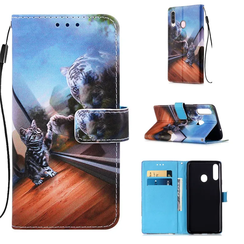 Чехол-Кошелек для телефона s для samsung Galaxy A40/A50/A505/A30S/A50S чехол из искусственной кожи Мягкий чехол с принтом для samsung A10S/A20S чехол