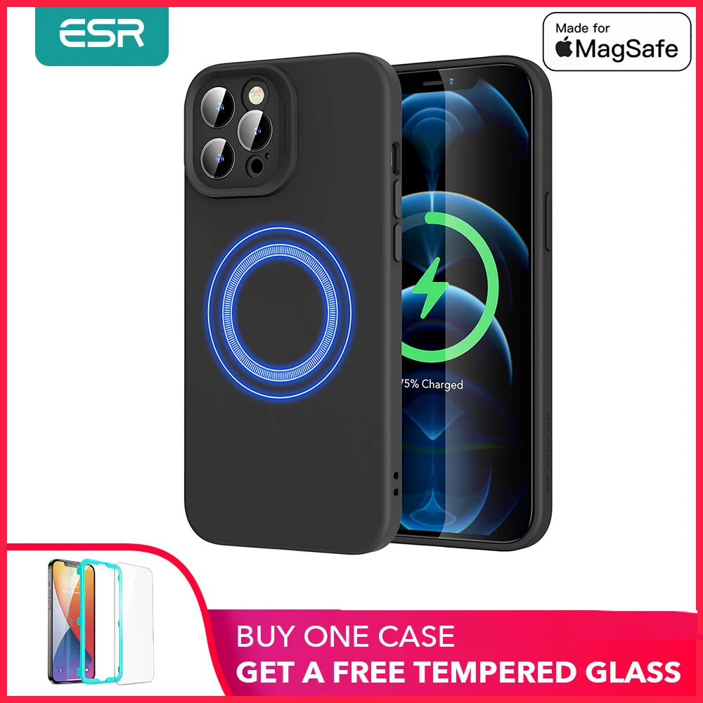ESR for iPhone 12 Magsafe Case support Magnetic Wireless Charger Soft Silicone Cases for iPhone 12 Pro Max Magsafe Case Magnetic