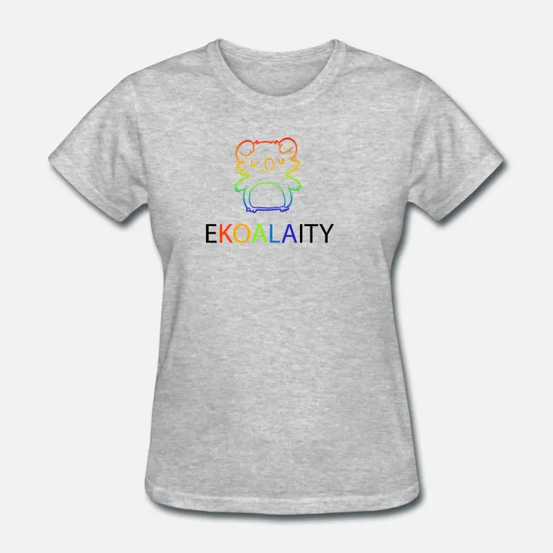 Women-Gray Ekoality Love Pride Gay Pride, дизайнерская футболка унисекс, хлопок, круглый вырез, сумасшедшая Мужская футболка, большие размеры, S-5xl, одноцветные Топы в стиле хип-хоп - Цвет: Women-Gray