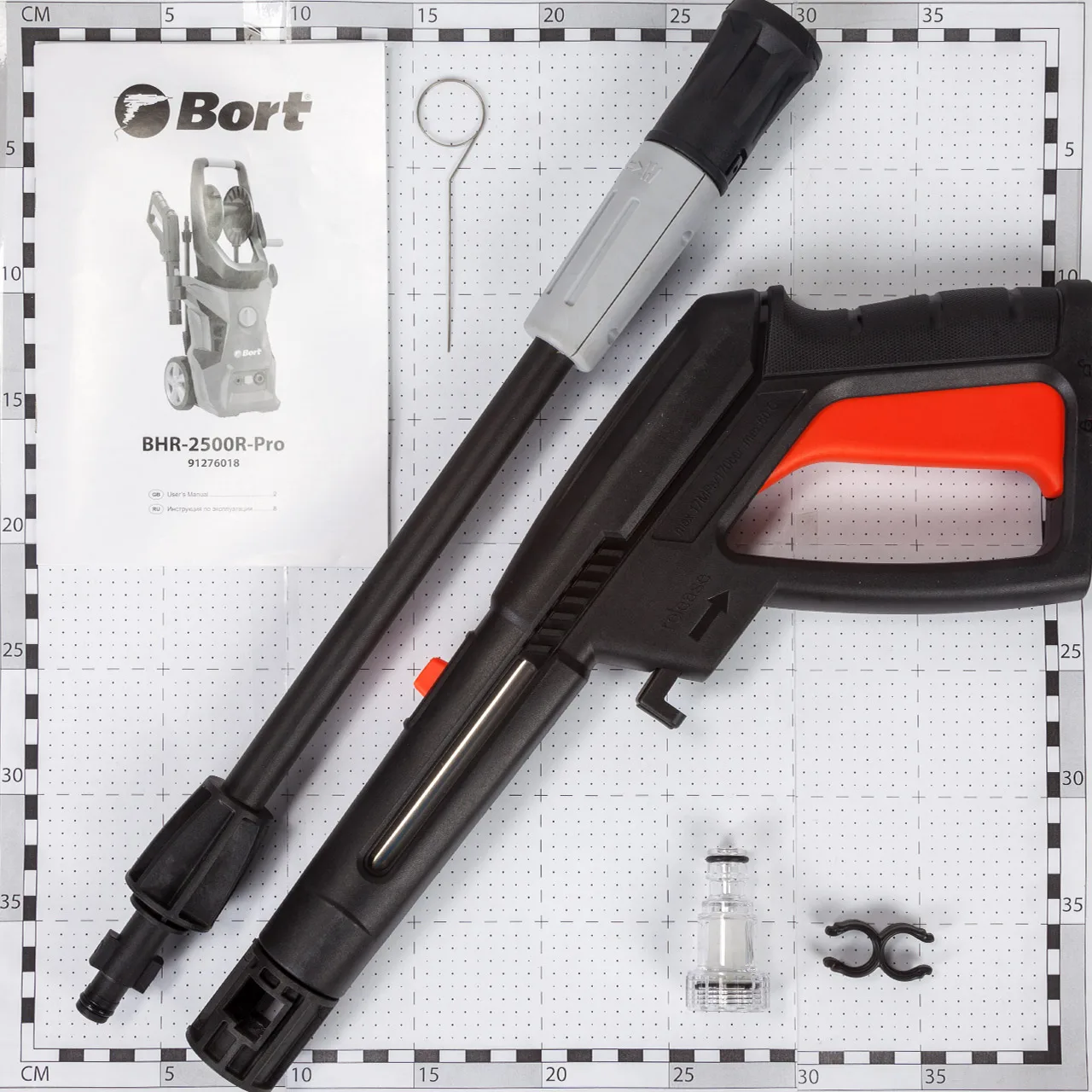 Мойка высокого давления Bort BHR 2500R Pro (мощность 2400 Вт давление до 180 катушка для
