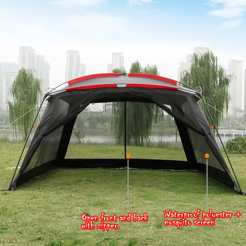 Outdoor Awning Camping Tent, Barbecue Cooking Tent, Beach Gazebo, Canopy Tent