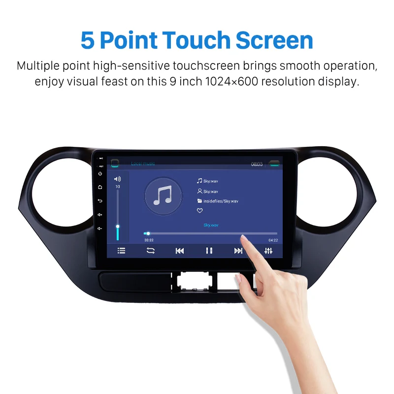 Seicane Android 10 0 2Din GPS автомобильное радио для 2013 2014 2015 2016 HYUNDAI I10 левый руль 9 дюймов