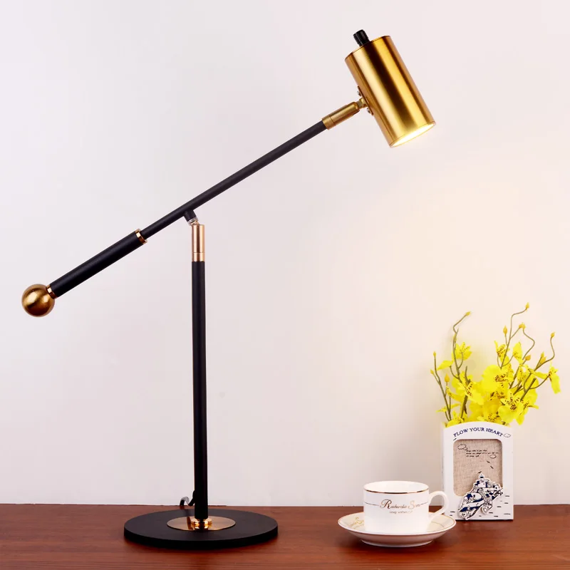 Nordic modern office computer desk work table lamp LED business simple light luxury creative long arm eye table lamp