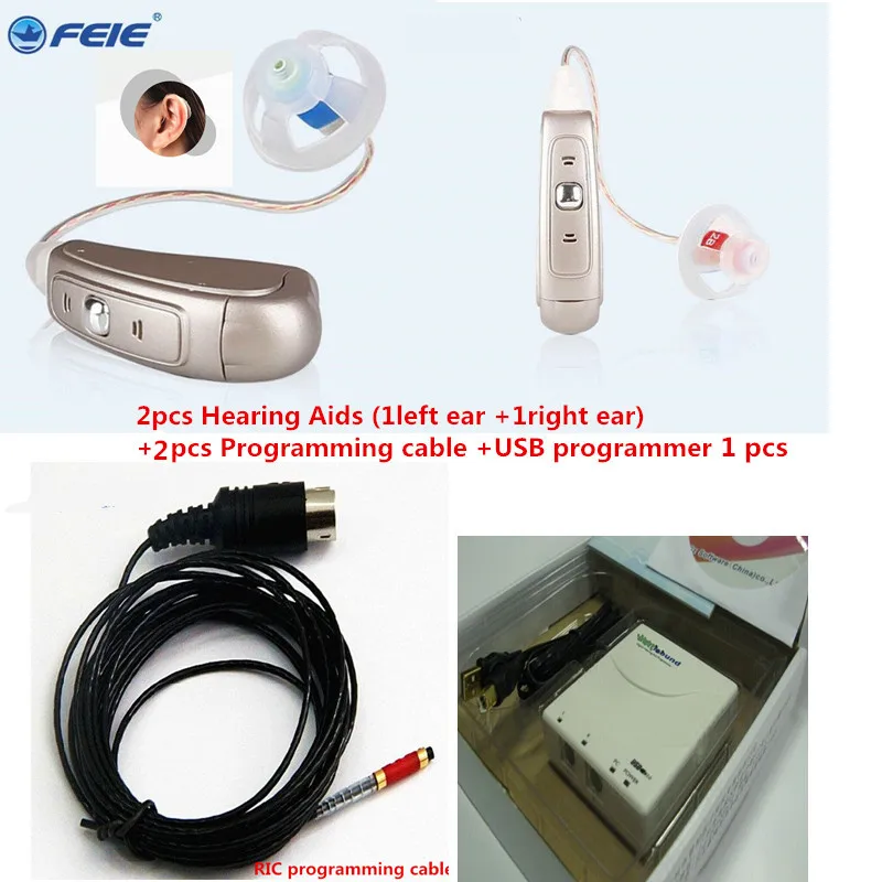  Ric Hearing Aid New Hearing Amplifiers RIC Sound Processing Adjustable Tone Smart Noise Cancelling  - 32980376322