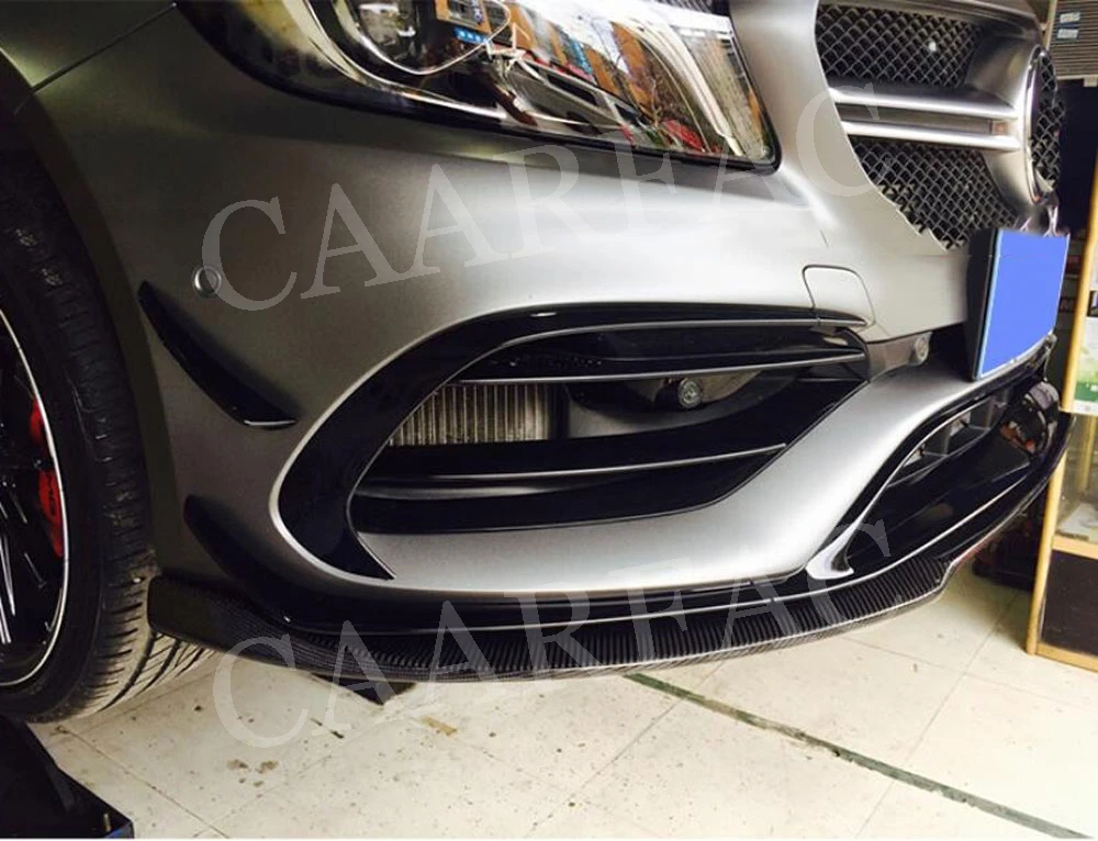 Для W176 передний спойлер из углеродного волокна для Mercedes Benz A класс W176 A180 A200 A260 A45 AMG- FRP защита на голову бампера