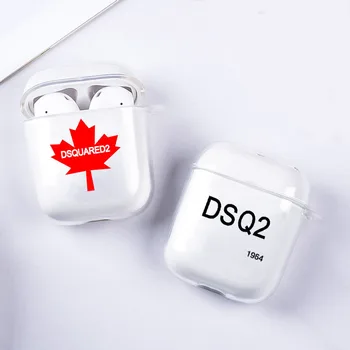 

Luxury Brand Maple Leaf Earphone Case for Airpods 2 1 Bluetooth Earphone Charging Box Cover Soft Transparent Airpods Cover