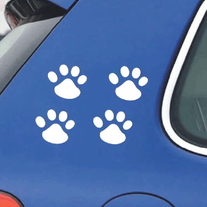 

10 pcs PVC sticker paw car sticker cat dog footprint decals bumper windshield door mirror motorcycle refrigerator wall