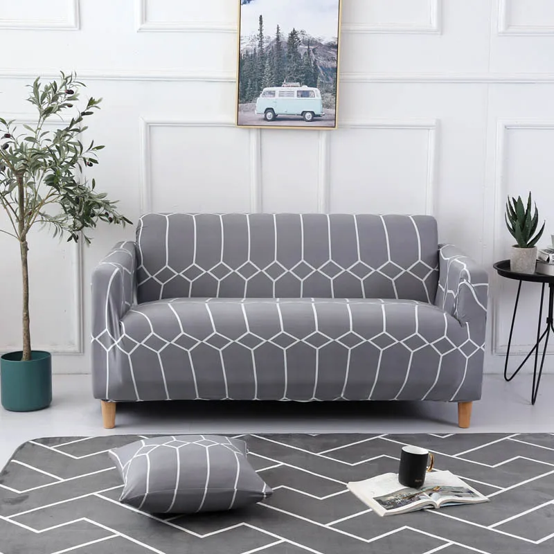 

Geometric Cross Sofa Cover Modern All-inclusive Slip-resistant Sofa Towel Couch Cover Sofa Covers for Living Room copridivano