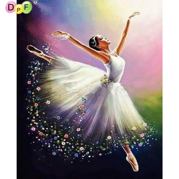 

DPF diamond painting cross stitch Ballerina girl diamond embroidery crafts diamond mosaic kit square/round rhinestone home decor