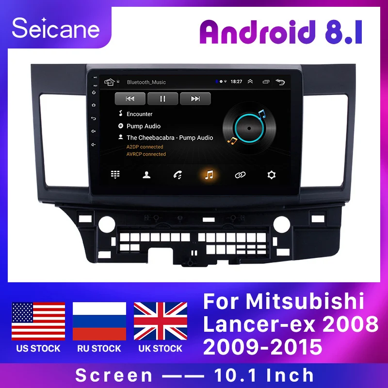 

Seicane GPS Car 2Din Android8.1 Radio Stereo For Mitsubishi Lancer-ex 2008 2009-2015 Multimedia Player Navi 10.1" Touchscreen HD