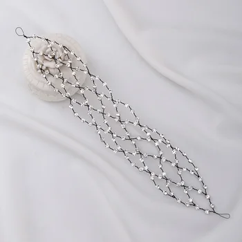 

New Korean Fashion Gridding Interlaced Rhinestone Headbands Hair Bands Summer Beach Party Women Girls Headpieces Hair Jewelry