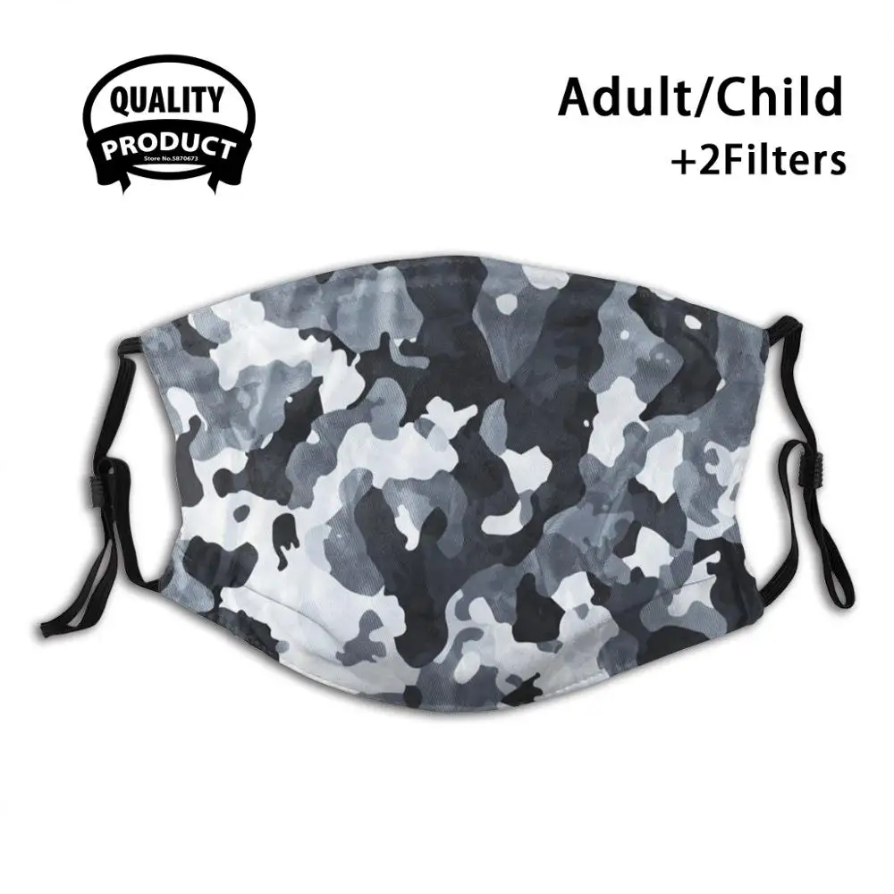Winter Camouflage Anti Dust Face Mask Washable Filter Reusable Camo Pixel Military Pattern | Аксессуары для одежды