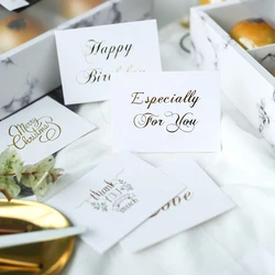 Mini carte de vœux blanche, 20 pièces, décoration florale pour Thanksgiving, noël 