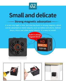 

Mini Camcorder 360 degree HD 1080P Mini Camera Micro Cameras DVR infrared Night Vision Motion Detection PK SQ11 SQ13 SQ16 Cam