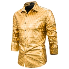 MarKyi/ осенние модные Светоотражающие сценические цветные вечерние клубная рубашка для мужчин Camisa мужские рубашки с длинными рукавами S-2XL