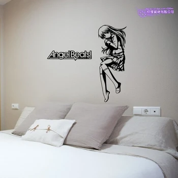 

Angel Beats Wall Decal Tachibana Kanade Nakamura Yuri Vinyl Wall Stickers Decal Decor Home Decoration Anime Car Sticker