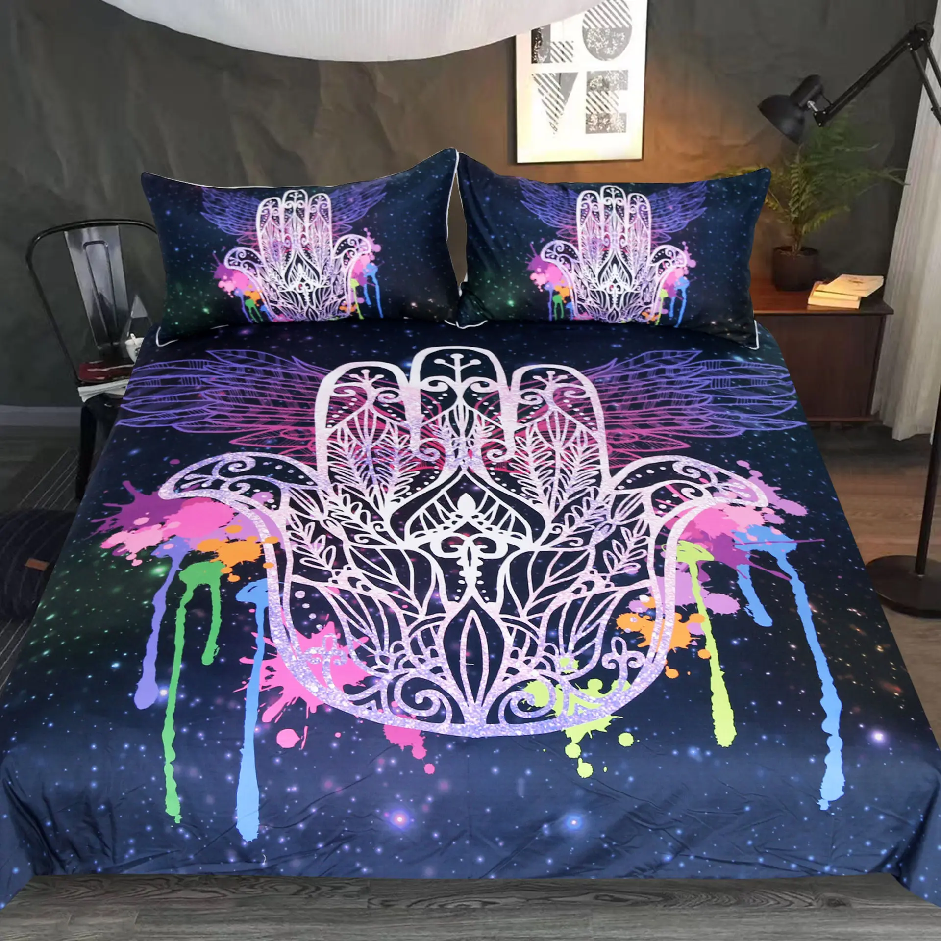 Flora and Fauna Pattern Duvet Cover High Quality Home Textile Quilt with 2 Pillowcase Fashion Bedding 3 Pcs Set Sheet | Дом и сад