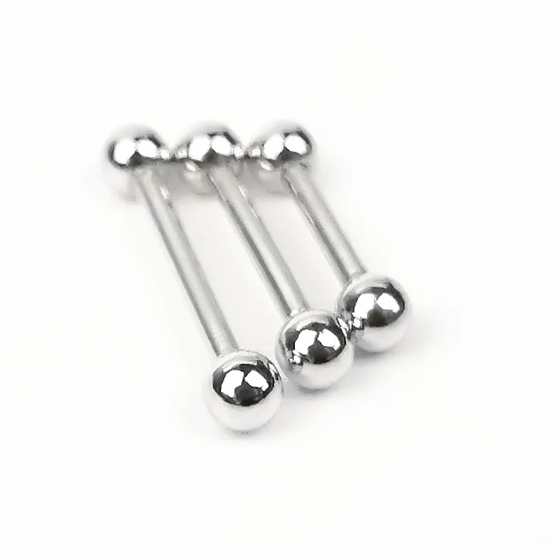 3PCS 925 Sterling Silver Nose Studs 6mm/8mm/10mm Ball Barbell Belly Lip Tongue Piercing Body Jewelry Helix Ring | Украшения и