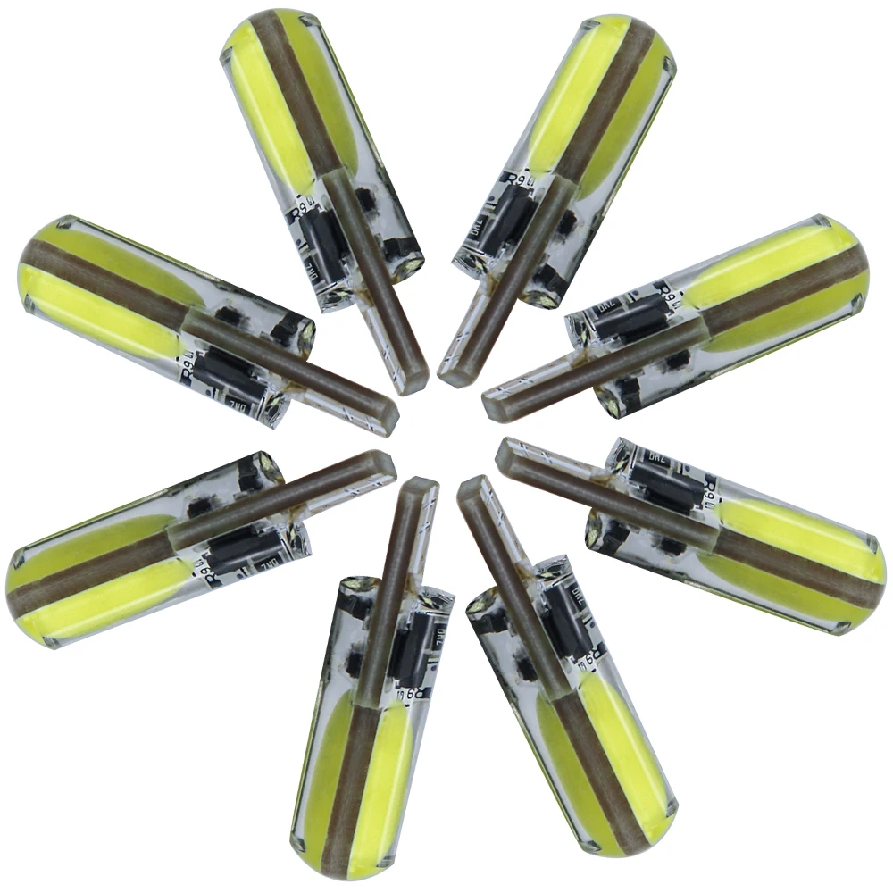100 шт. T10 194 W5W Строб автомобилей лампы COB светодиодный 12Smd парковка купол боковой интерьерная лампа багажника белого и синего цвета желтый светильник 12В оптом