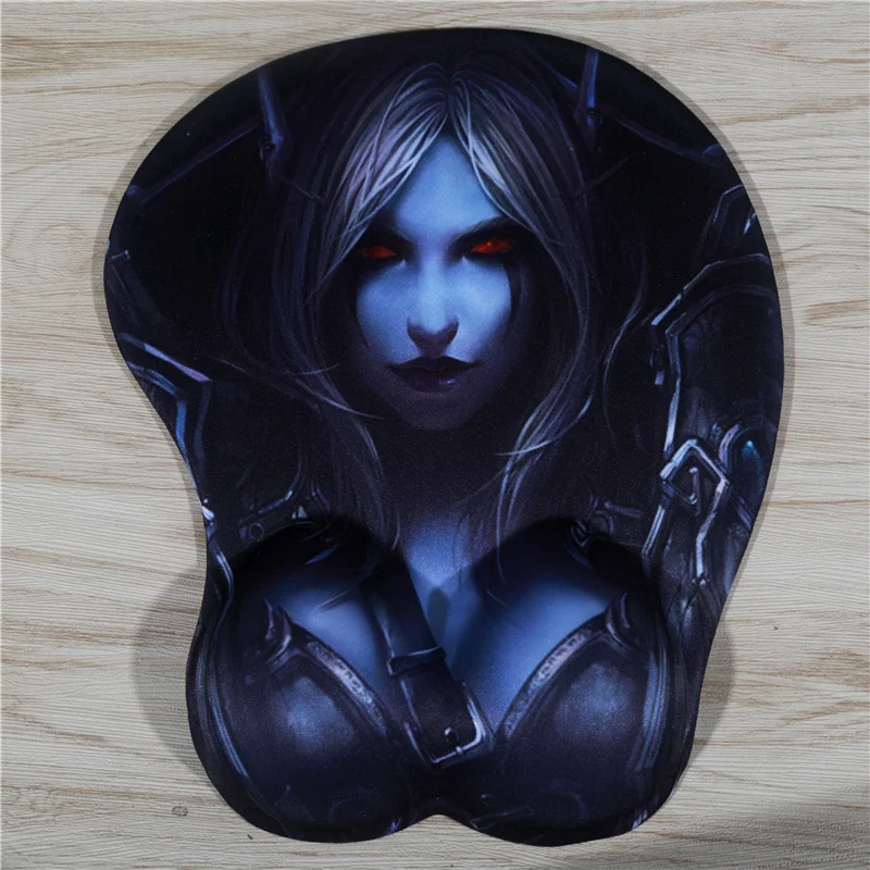

FFFAS 3D Breast Sexy Mouse Pad Silicone Wrist Rest Game Gamers Elf Female Soldier Mousepad Mouse hand muismat tapis de souris