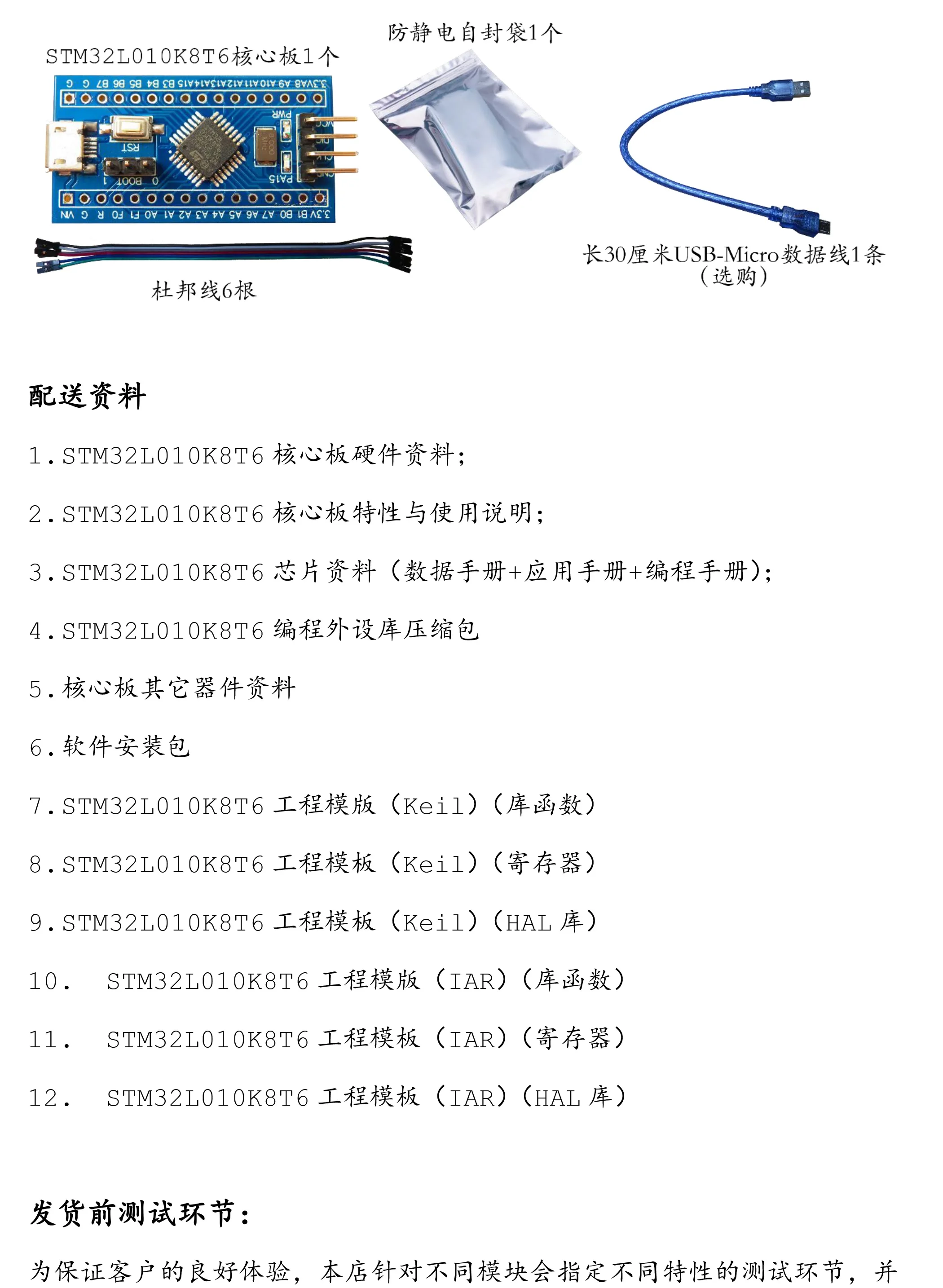 produto, sistema mínimo de desenvolvimento, promoção, stm32l010