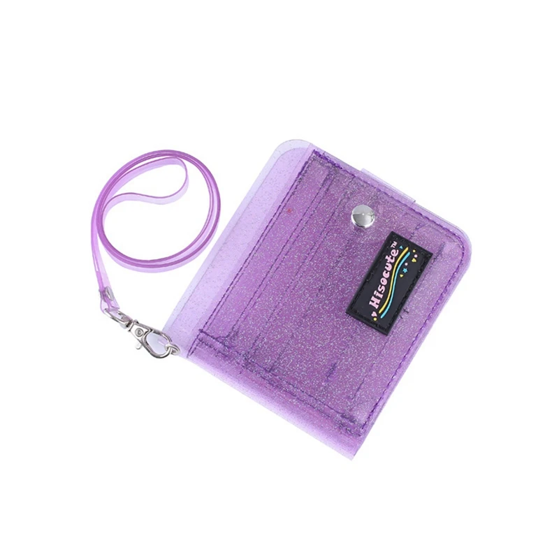LPP 1 шт. прозрачный ПВХ кошелек для монет для женщин и девочек Блестящий Прозрачный кредитный держатель для карт посылка висячая Прямая поставка Новое поступление - Цвет: LPP