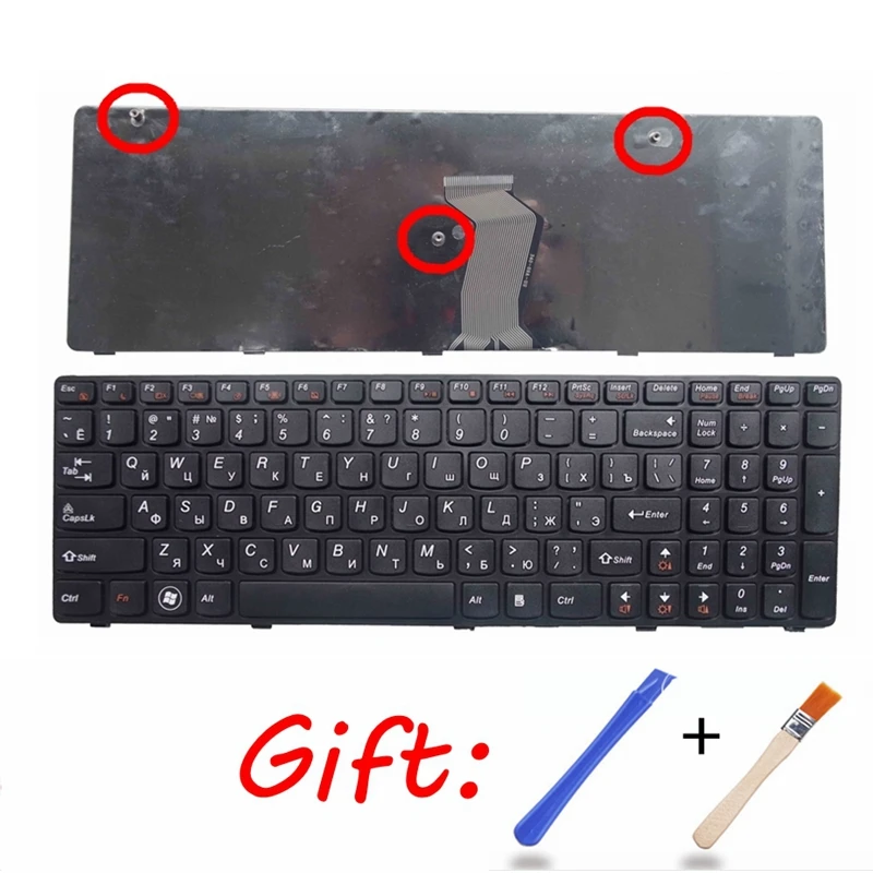 Русская клавиатура для ноутбука LENOVO G580 Z580A G585 Z585 G590 Z580 ноутбук на замену с рамкой