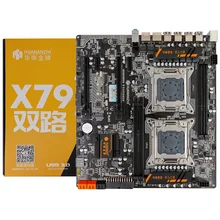 HUANANZHI X79-4D двойной Процессор материнская плата для Intel X79 LGA 2011 E5 2680V2 DDR3 1333/1600/1866 МГц 128 ГБ PCI-E SATA3 USB3.0 E-ATX