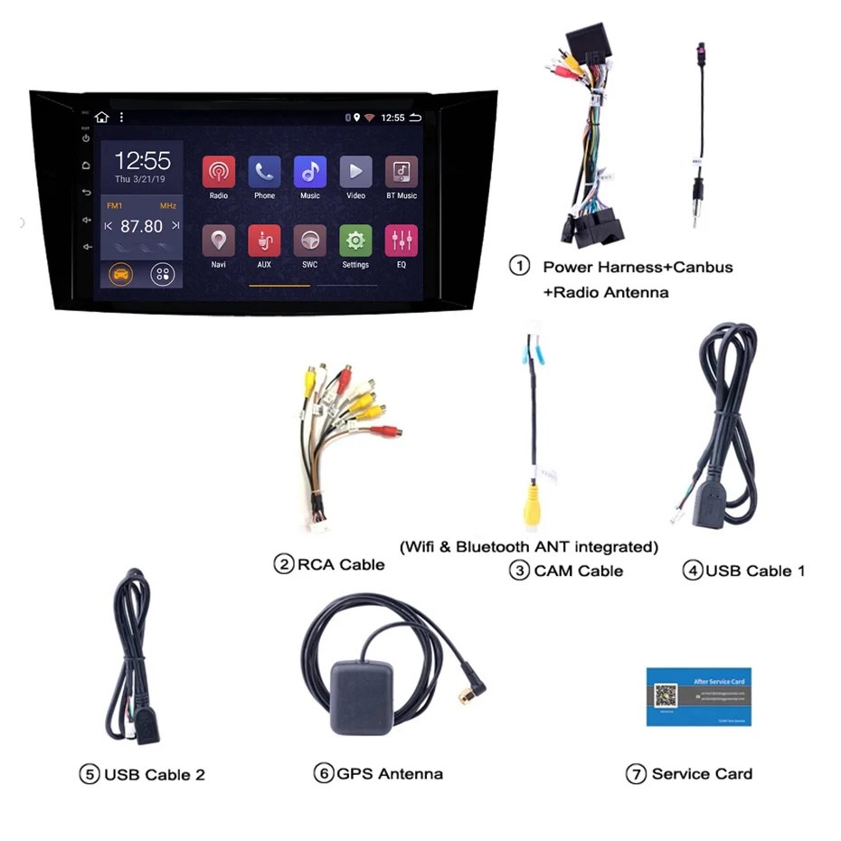 Автомобильный gps-навигатор wanqi Android 8,1 для Benz E-Class W211(2002-2008) CLS W219(2004-2009) g-класс W463(2001-2008) без DVD аудио