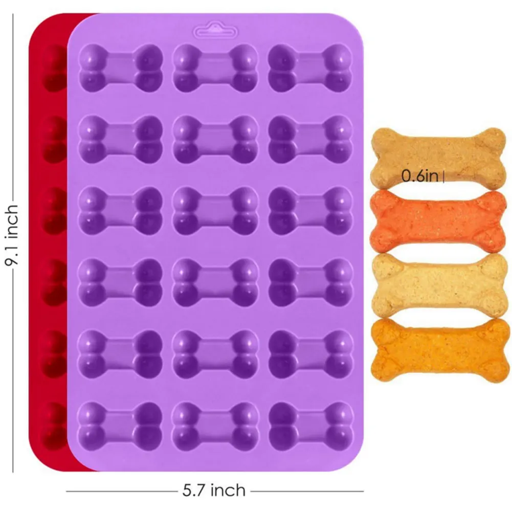 

18 Grid Baking Mould Silicone Dog Bone Biscuit Mold Baking Chocolate Candy Fondant Cake Baking Mold 3D Diy Cake Decoration