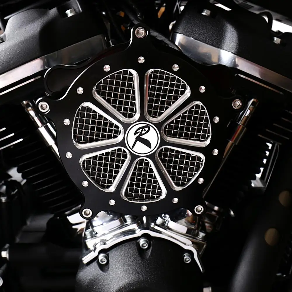 Мелкий разрез алюминиевый Воздухоочиститель комплект для Harley Street Bob FXBB- моделей