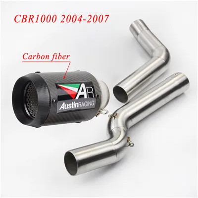 CBR 600 для Honda CBR600 cbr600rr 2005- CBR 1000 2004-2007 мотоцикл передняя средняя Соединительная труба глушитель труба - Цвет: B